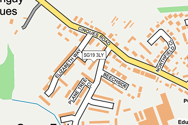 SG19 3LY map - OS OpenMap – Local (Ordnance Survey)