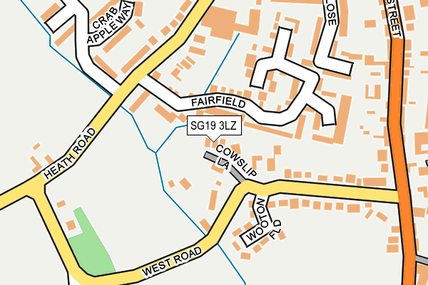 SG19 3LZ map - OS OpenMap – Local (Ordnance Survey)