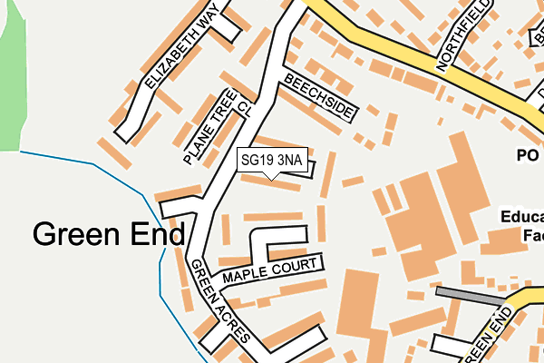 SG19 3NA map - OS OpenMap – Local (Ordnance Survey)