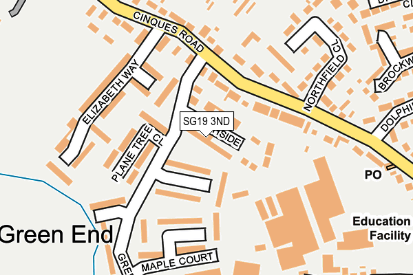 SG19 3ND map - OS OpenMap – Local (Ordnance Survey)
