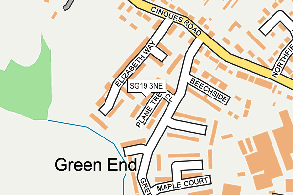 SG19 3NE map - OS OpenMap – Local (Ordnance Survey)