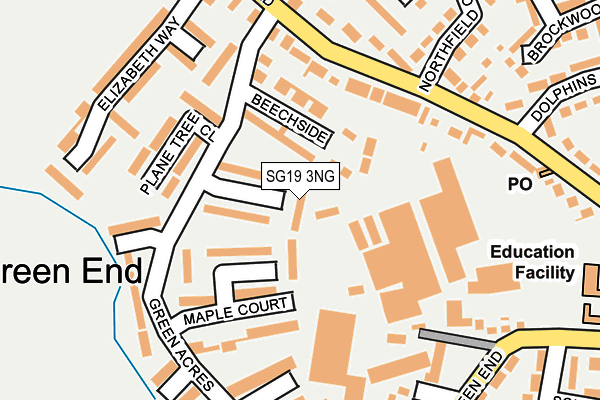 SG19 3NG map - OS OpenMap – Local (Ordnance Survey)