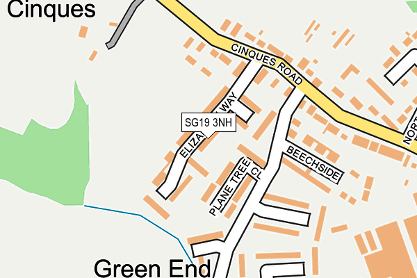 SG19 3NH map - OS OpenMap – Local (Ordnance Survey)