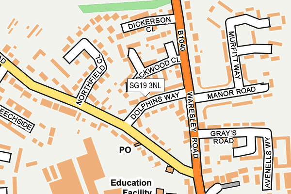 SG19 3NL map - OS OpenMap – Local (Ordnance Survey)