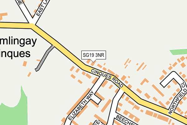 SG19 3NR map - OS OpenMap – Local (Ordnance Survey)