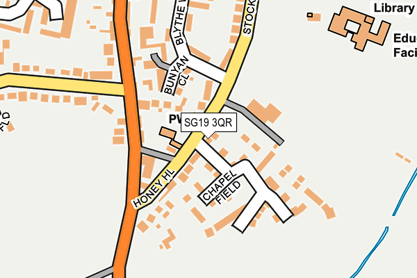 SG19 3QR map - OS OpenMap – Local (Ordnance Survey)