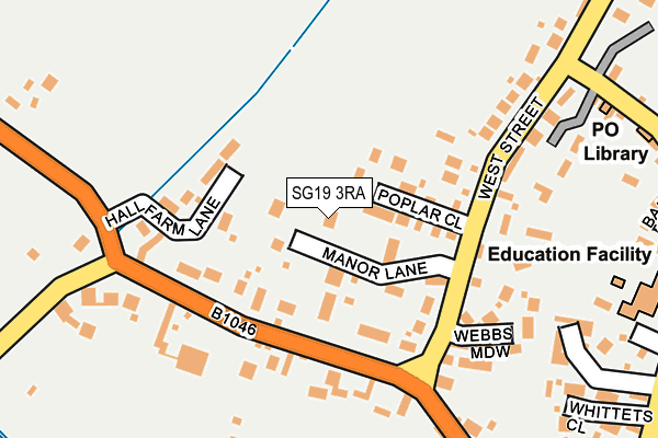 SG19 3RA map - OS OpenMap – Local (Ordnance Survey)