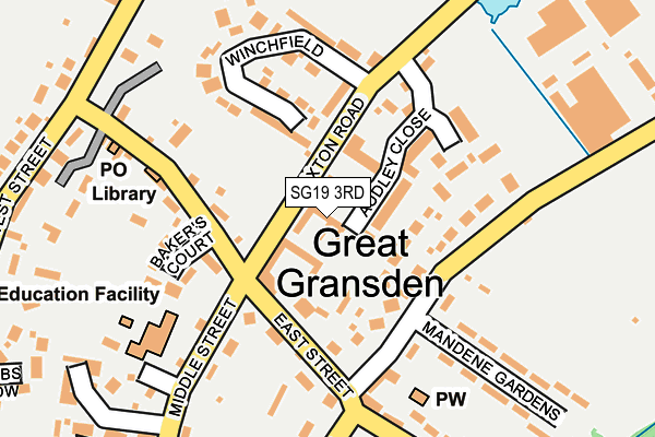 SG19 3RD map - OS OpenMap – Local (Ordnance Survey)