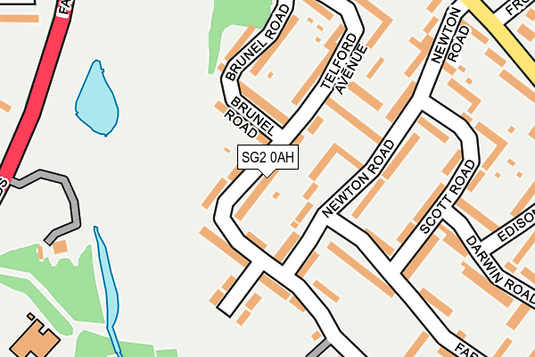 SG2 0AH map - OS OpenMap – Local (Ordnance Survey)
