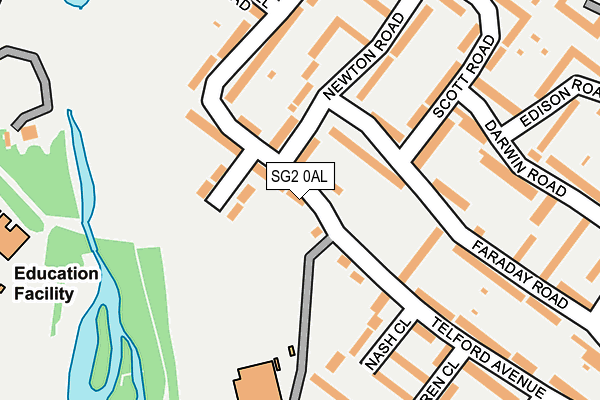 SG2 0AL map - OS OpenMap – Local (Ordnance Survey)
