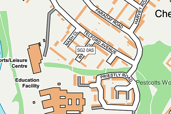 SG2 0AS map - OS OpenMap – Local (Ordnance Survey)