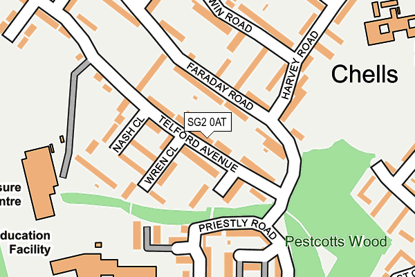 SG2 0AT map - OS OpenMap – Local (Ordnance Survey)