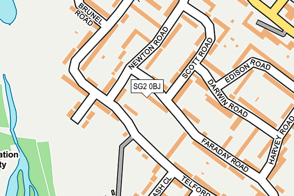 SG2 0BJ map - OS OpenMap – Local (Ordnance Survey)