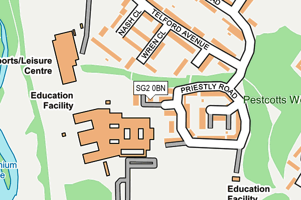SG2 0BN map - OS OpenMap – Local (Ordnance Survey)