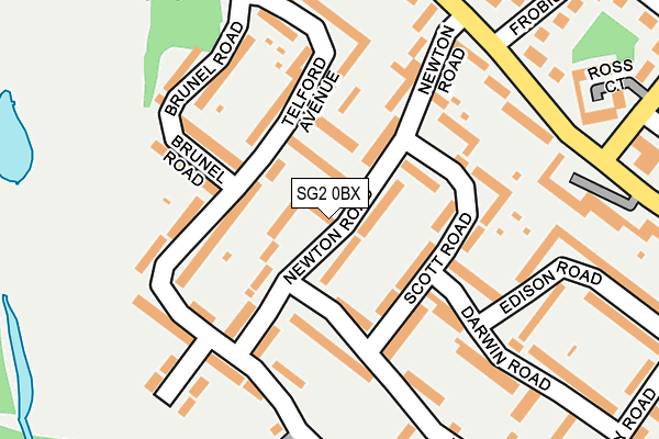 SG2 0BX map - OS OpenMap – Local (Ordnance Survey)