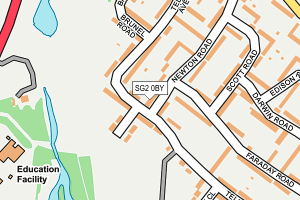 SG2 0BY map - OS OpenMap – Local (Ordnance Survey)