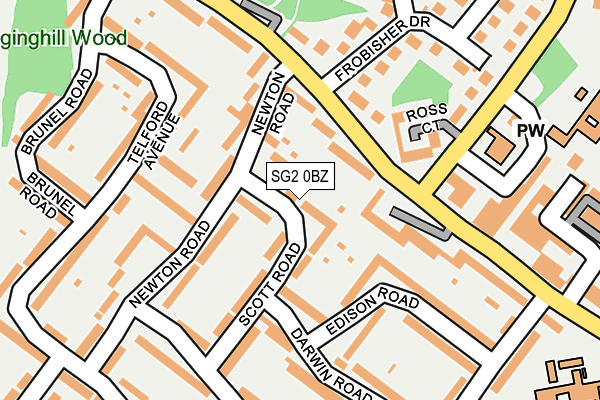 SG2 0BZ map - OS OpenMap – Local (Ordnance Survey)