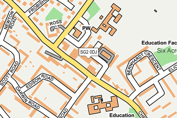 SG2 0DJ map - OS OpenMap – Local (Ordnance Survey)