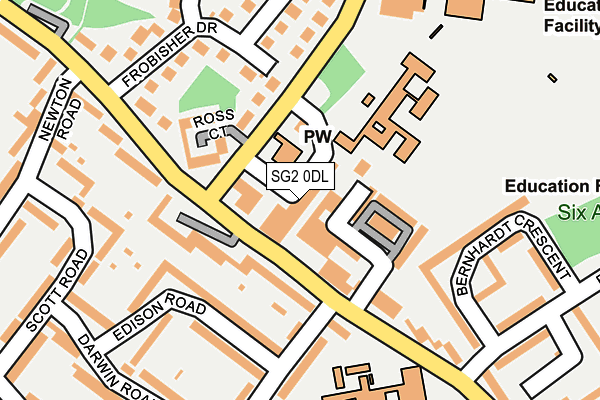 SG2 0DL map - OS OpenMap – Local (Ordnance Survey)