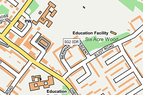 SG2 0DR map - OS OpenMap – Local (Ordnance Survey)