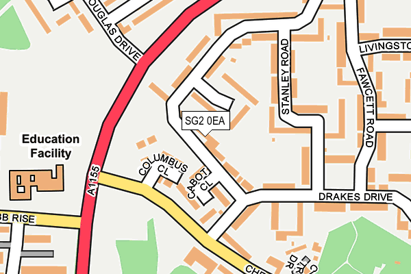 SG2 0EA map - OS OpenMap – Local (Ordnance Survey)