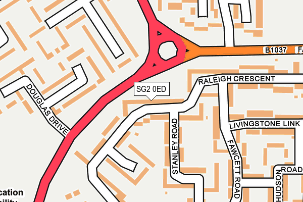 SG2 0ED map - OS OpenMap – Local (Ordnance Survey)