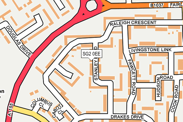 SG2 0EE map - OS OpenMap – Local (Ordnance Survey)