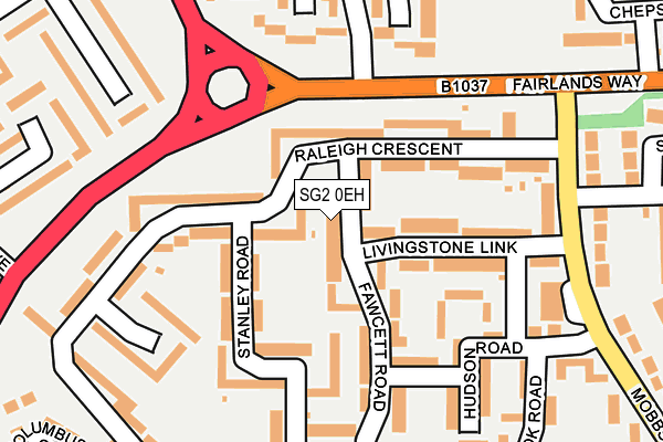 SG2 0EH map - OS OpenMap – Local (Ordnance Survey)