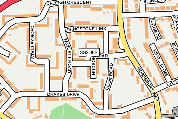 SG2 0ER map - OS OpenMap – Local (Ordnance Survey)