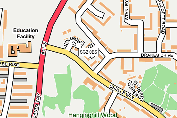 SG2 0ES map - OS OpenMap – Local (Ordnance Survey)