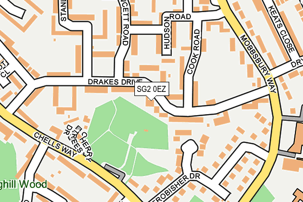 SG2 0EZ map - OS OpenMap – Local (Ordnance Survey)
