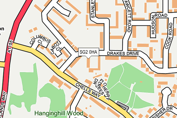 SG2 0HA map - OS OpenMap – Local (Ordnance Survey)