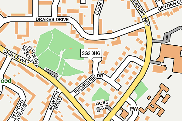SG2 0HG map - OS OpenMap – Local (Ordnance Survey)