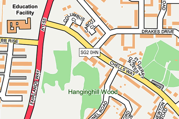 SG2 0HN map - OS OpenMap – Local (Ordnance Survey)