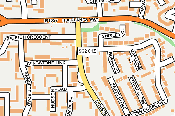 SG2 0HZ map - OS OpenMap – Local (Ordnance Survey)