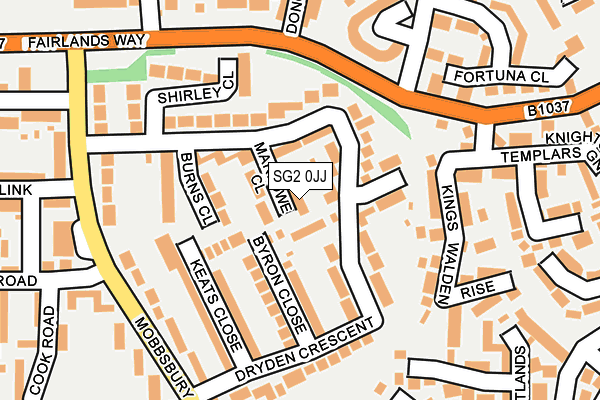 SG2 0JJ map - OS OpenMap – Local (Ordnance Survey)