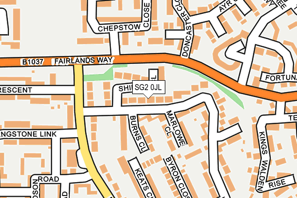 SG2 0JL map - OS OpenMap – Local (Ordnance Survey)