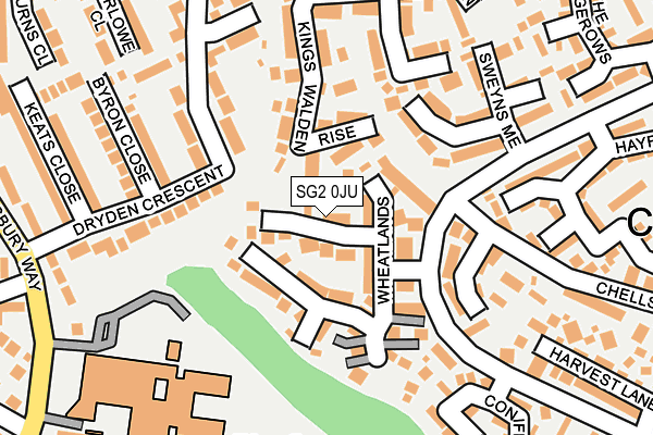 SG2 0JU map - OS OpenMap – Local (Ordnance Survey)