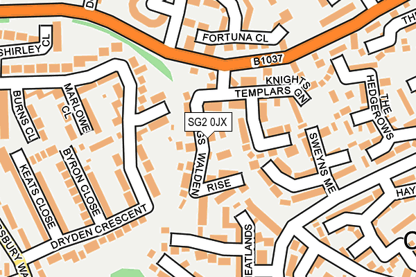 SG2 0JX map - OS OpenMap – Local (Ordnance Survey)