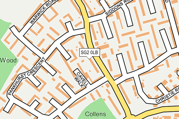 SG2 0LB map - OS OpenMap – Local (Ordnance Survey)