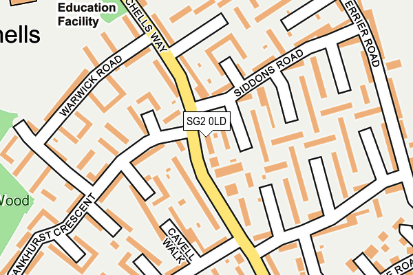 SG2 0LD map - OS OpenMap – Local (Ordnance Survey)