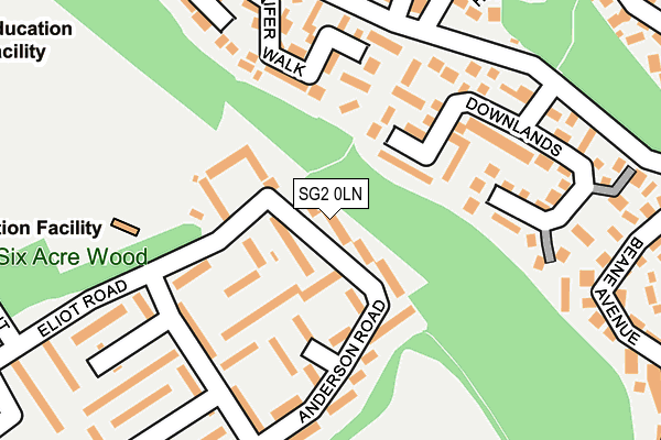 SG2 0LN map - OS OpenMap – Local (Ordnance Survey)