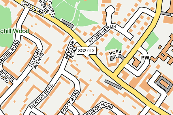 SG2 0LX map - OS OpenMap – Local (Ordnance Survey)