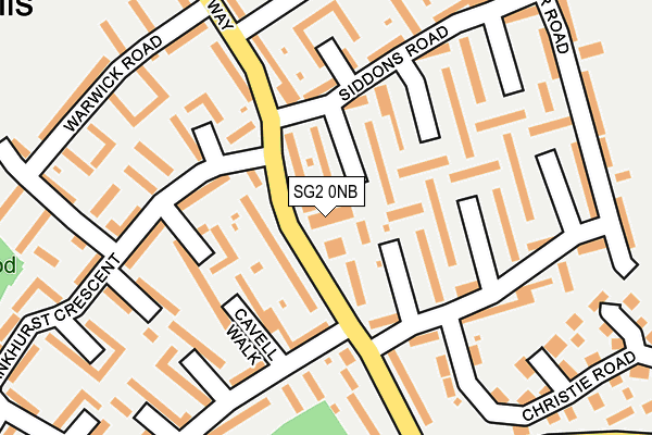 SG2 0NB map - OS OpenMap – Local (Ordnance Survey)