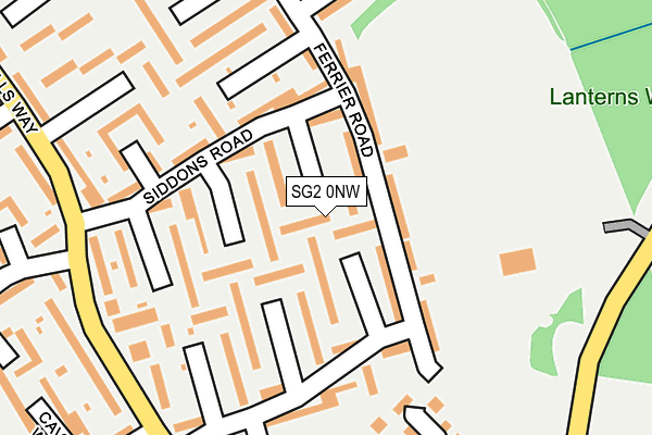 SG2 0NW map - OS OpenMap – Local (Ordnance Survey)