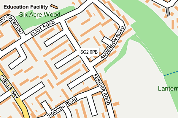 SG2 0PB map - OS OpenMap – Local (Ordnance Survey)
