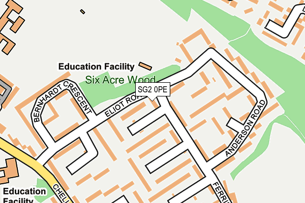 SG2 0PE map - OS OpenMap – Local (Ordnance Survey)