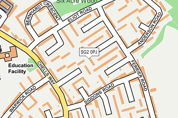 SG2 0PJ map - OS OpenMap – Local (Ordnance Survey)