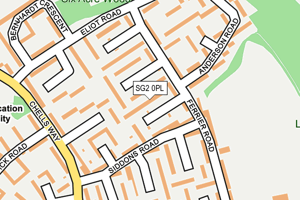 SG2 0PL map - OS OpenMap – Local (Ordnance Survey)