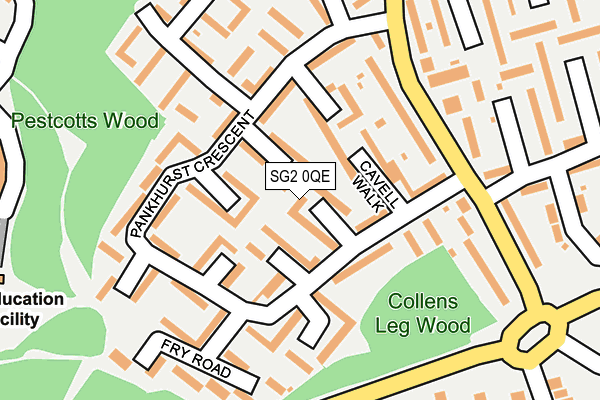 SG2 0QE map - OS OpenMap – Local (Ordnance Survey)